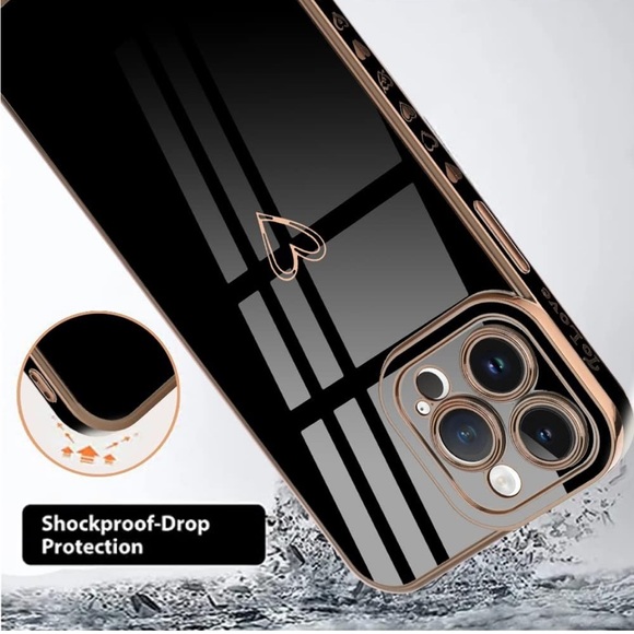iPhone 14 Pro Max Black Heart Case - Picture 3 of 7
